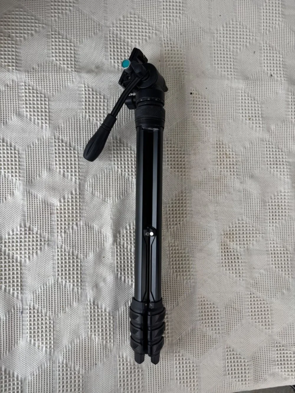 Lightweight Black Camera Tripod w Adjustable Head & Quick Release Plate